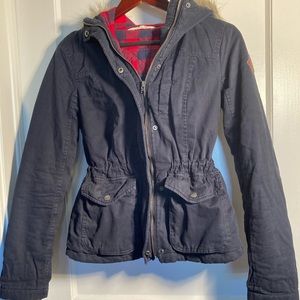Hollister Fur Trim Coat